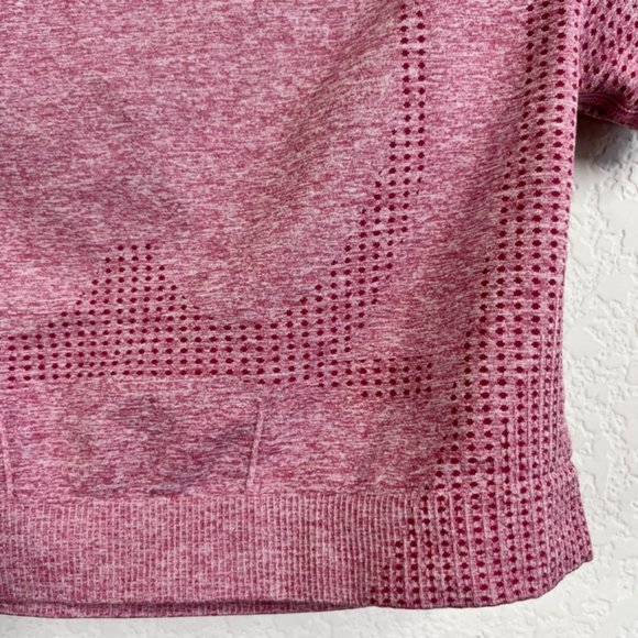 VSX Pink Cropped Compression Top Short Sleeve - Picture 4 of 5